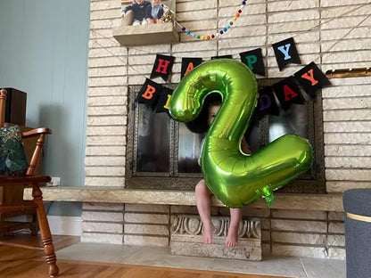 2 Balloon 40 inch Dark Green Number Balloons - Image 4