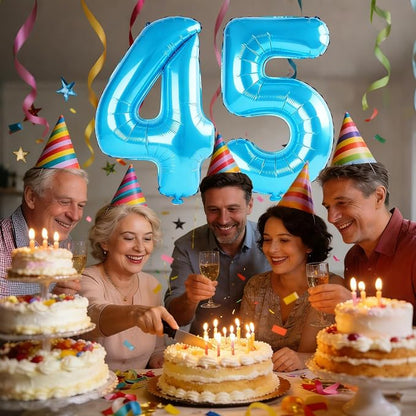 40 Inch Number 45 Balloons for 45th Birthday Party Decorations, 0-100 Jewelry - Image 2