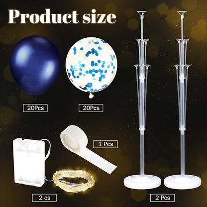 Wettarn 2 Sets Floor Balloon Column Stand Kit - Image 3