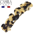 Camila Paris V105 French Hair Barrette Clip for Girls Handmade, Flow, Metal Clasp Strong Hold Grip Hair Clips for Women, No Slip and Durable Styling Girls Hair Accessories, Made in France