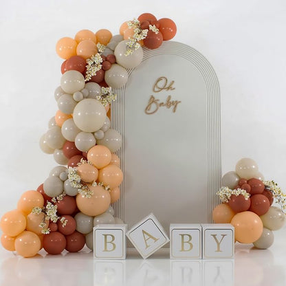 Brown Balloons Garland Arch Kit, Retro Brown Nude Balloons Arch, Tan Ivory - Image 8