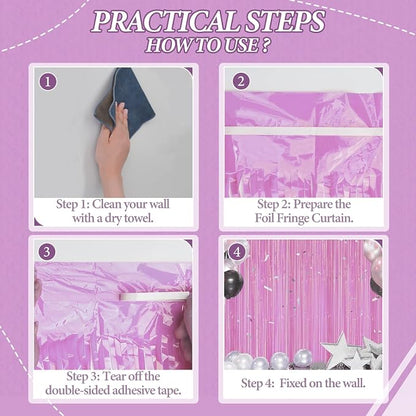 DECOCKRAT 3 Pack Foil Fringe Backdrop - Image 3