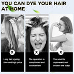 IIIMEIDU Hair Dye Shampoo 3 in 1 for Gray, Black Hair, Herbal Ingredients for Women Men, Grey Coverage 500ml (Chestnut)
