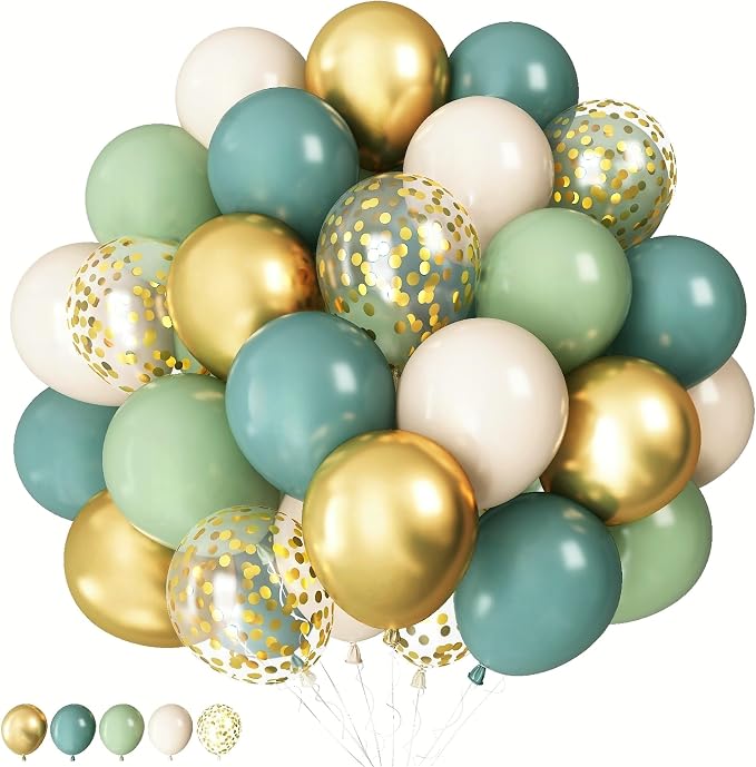Dusty Blue Sage Green Balloon by Togvu