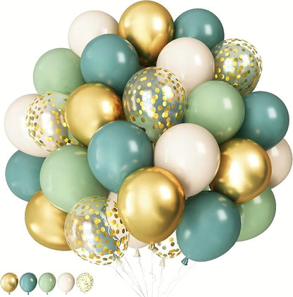 Dusty Blue Sage Green Balloon by Togvu