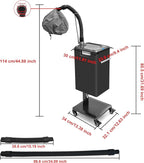 Hair Steamer Micro Mist Scalp Detoxify for Hair Wash Reclining Chair Bed Attachment Professional Hair Care for Salon SPA Barber Shop Fully Metal Material Elitzia ET1940
