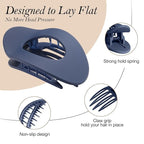 Upgraded 8 Pack French Flat Hair Clips for Women Girls, Matte Lay Flat Claw Clips, Large No-Slip Claw clips for Thick&Thin Hair, Strong Hold Styling Barrettes Accessories for Daily Styling(Multicolor)