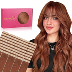WENNALIFE Tape in Hair Extensions Human Hair, 40pcs 100g 22 inch Dark Auburn Copper Hair Extensions Real Human Hair Straight Tape in Extensions Invisible Human Hair Extensions Reusable Real Hair Exten