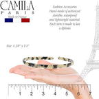 Camila Paris CP3470 French Headband for Women, Handmade White Tokyo, Strong Hold Grip Women's Hair Band, Ligth and Very Flexible, No Slip and Durable Styling Girls Hair Accessories, Made in France
