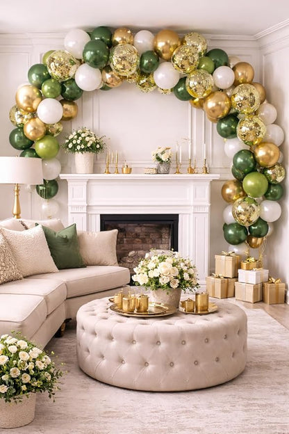 Sage Green Balloons Garland Kit 65 Pack – Boho Eucalyptus Green, Bridal Shower - Image 4