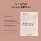 Kitsch Satin Pillowcase with Zipper for Hair & Skin, Softer Than Silk Pillow Cases Queen, Smooth Pillow Covers, Machine Washable, Wrinkle-Free, Cooling Satin Pillow Cases Standard Size 19"x26" (Blush)