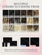 DOORES Injected Seamless Tape in Hair Extensions Human Hair Invisi Edge, Jet Black 10 Injection Tape-ins with 10 Classic Tape-ins 50g 24 Inch, Tape in Extensions Virgin Human