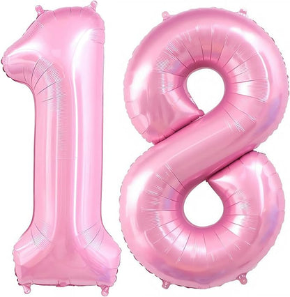 Pastel Pink 18 Balloon, Light Pink 18 Balloons Number, 40 Inch Helium Foil by BBPOOL