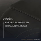 SHEEX Original Performance Cooling Pillowcases, Ultra-Soft Standard Pillowcase Set, 2 Cooling Pillow Covers, Black