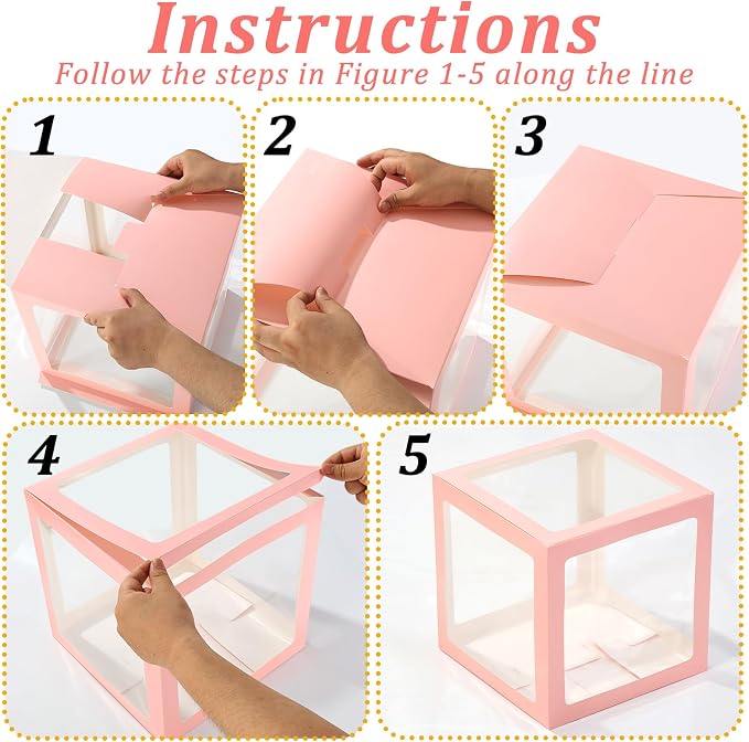 One Boxes for 1st Birthday One Balloon Box Pink First Birthday Balloons Boxes - Image 5