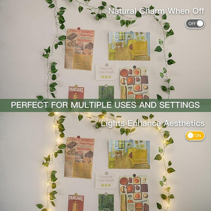 13.1FT 40LED Pothos Vine with Lights Battery Operated Copper Wire | String - Image 5