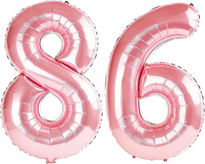 40 Inch Number 86 Balloons for 86th Birthday Party Decorations, 0-100 Jewelry by FOBELEC