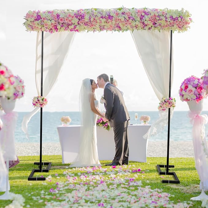 8.2 FT Wedding Arch Square Backdrop Stand Extra Clamps to Table Rod Frame | - Image 6