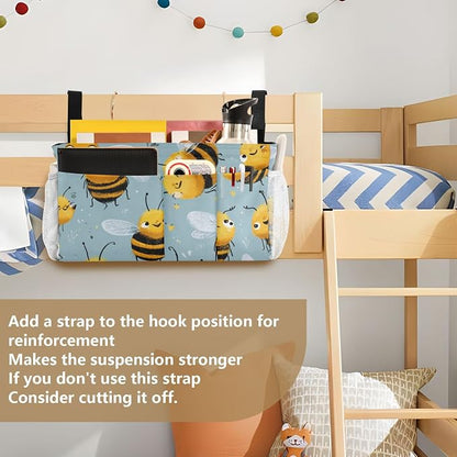 Bedside Caddy Metal Frame Hanging Organizer Bunk Bed Dorm Accessories Hook And - Image 6