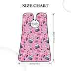 Non-Stick Beard Shaving Bib, Hair Catcher Apron with Suction Cups, Waterproof Grooming Tool for Men Husband, Modern Lady Girly Cosmetic Perfume Lipstick Pink Shave Bib