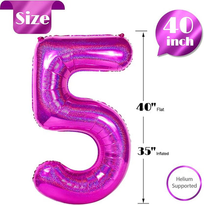 Laser Hot Pink 5 Balloon - Image 5