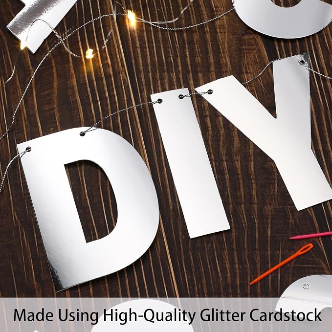 TaoBary 112 Pcs DIY Letter Kit Glitter Customizable Banner Letters Include 107 - Image 4
