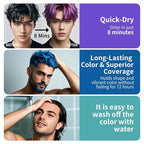Temporary Hair Color Wax for Men - SUPIYA Washable Hair Wax Color, All-Day Hold Disposable Hair Wax for Party, Cosplay & Daily (Garnet Color #37)