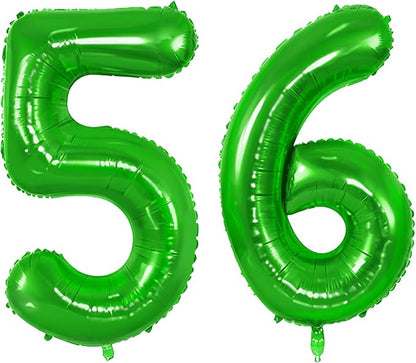 Number 56 Balloons for 56th Birthday Party Decorations, 0-100 Large No.56 by Joycard