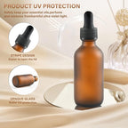 12 Pcs, 2oz Dropper Bottle, Amber Glass Eye Dropper Bottle, Tincture Bottles with Dropper, Pretty Finish, Leak-Proof Design, Stronger Suction for All Kinds of Mixed Liquids