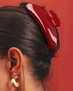 HAIMEIKANG Large Acetate 4 Inch Hair Claw Clip for Women - French Style Hair Claws for Thick Hair with Non-Slip Teeth, Hair Accessories for Updos, Buns & Ponytails