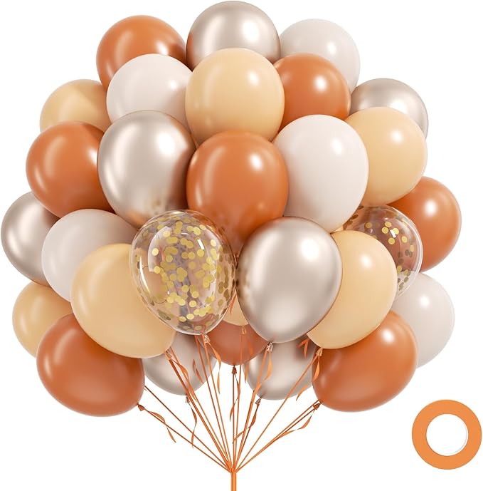 60pcs Fall Balloons 12inch, Thanksgiving Balloons by BAUANOOY