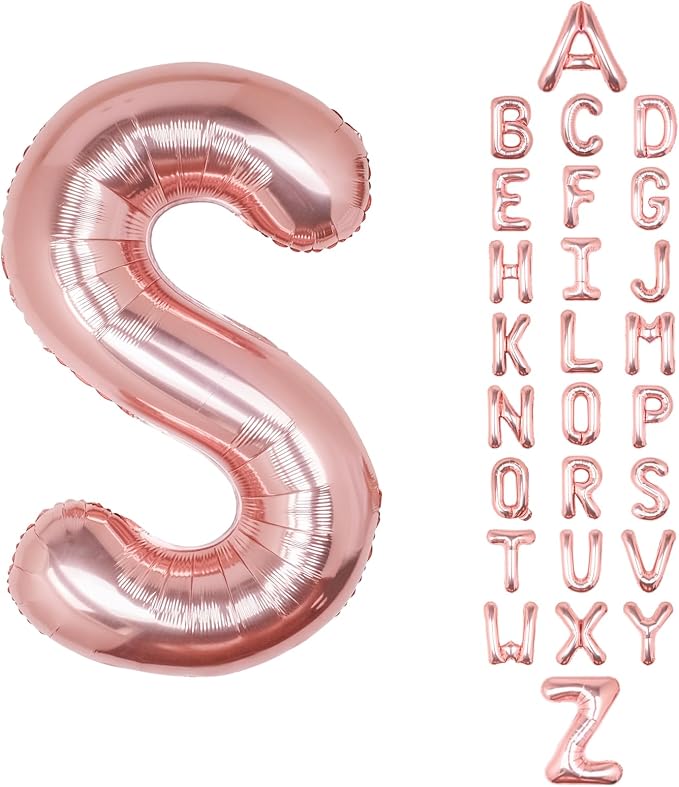 Letter Balloons Rose Gold 40 Inch S Large Big Foil Mylar Balloon | by Unknown