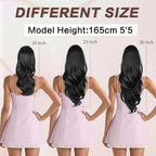 Ponytail Extension, Drawstring Ponytail Extension for Women 26 Inch Long Wavy Highlight Pony Tails Hair Extensions Synthetic Clip in Ponytail Hairpiece for Women Brown with Blonde Highlights