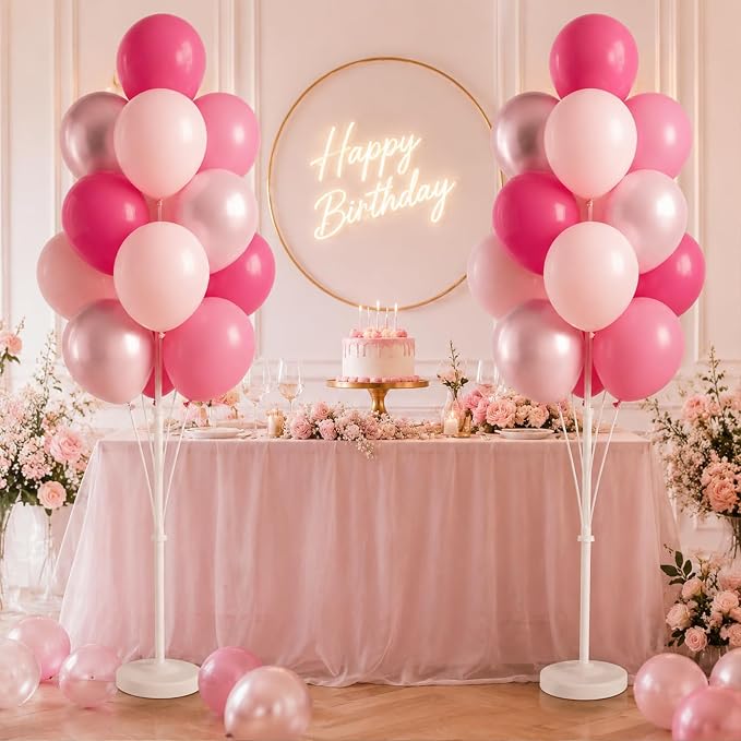 Metallic Pink Balloon Column Stand Kit - Image 7