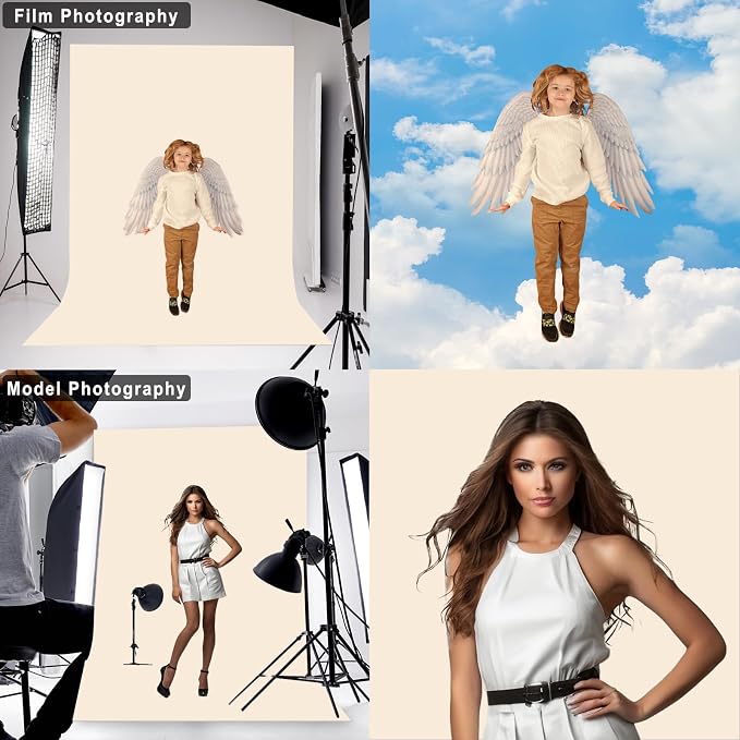 Cream Photography Backdrop for Photoshoot, 10x20 FT | Versatile Studio Photo - Image 3