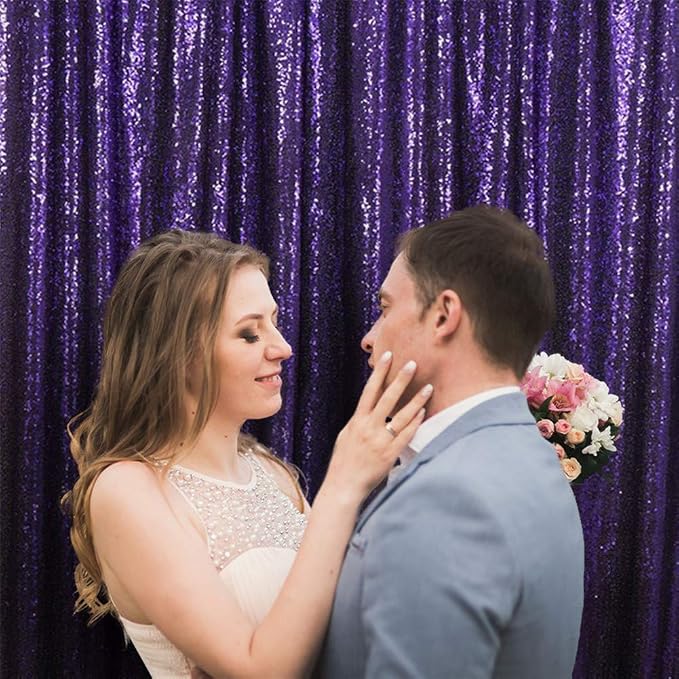 Eternal Beauty Purple 3mm Sequin Backdrop 7x7 Ft - Image 7