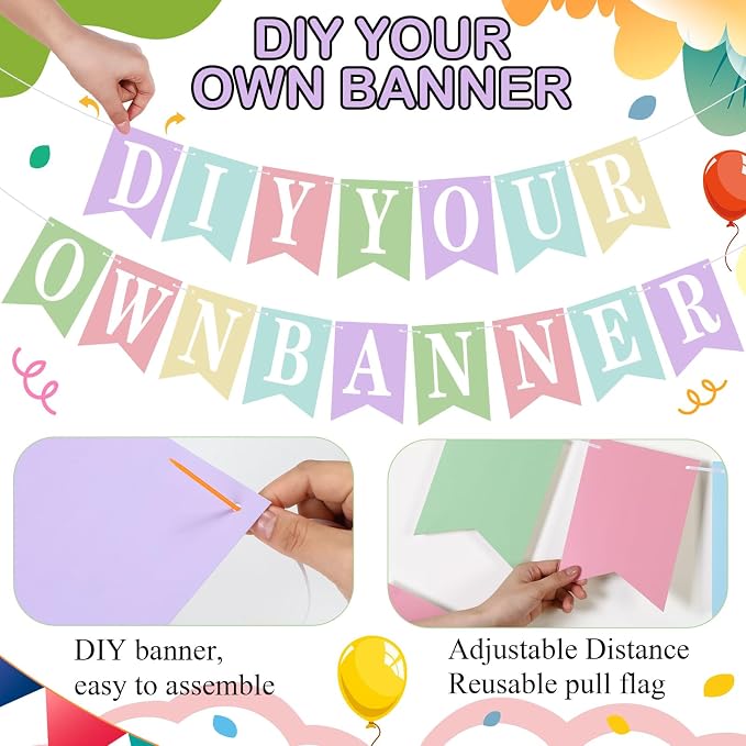 Mooliwe 171 Pcs DIY Custom Banner Kit Make Your Own Customizable Sign - Image 3
