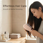 Self Cleaning Hair brush Retractable Hair Brush For women, Airbag Massage Combs for Thick Hair Long Hair, Larger Paddle Detangles Thick/Curly Hairs