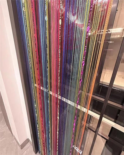 ave split 100cmX200cm Decorative Door String Curtain Beads Wall Panel Fringe - Image 4