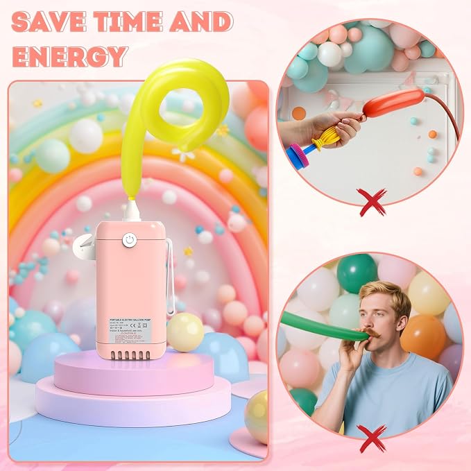 AXHJ Balloon Pump Electric Air Pumps, 2-in-1 Electric Air Balloon Pump，Balloon - Image 4