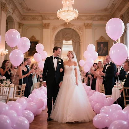 110pcs Pastel Pink Balloon 12 Inch, Pastel Pink Latex Balloons - Image 7