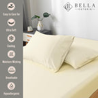 Bella Coterie | Luxury Bamboo Viscose King Size Pillowcase Set | 100% Organically Grown | Ultra Soft | Cooling | 2 Pcs [Lemonade]