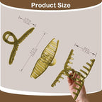Big Hair Claw Clips 5-Pack 5.1‘ Non-Slip Hair for Women and Girls with Long, Thick Hair Jelly & Matte Clips (Jelly-E 5ps 5.1")