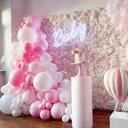 PartyWoo Baby Pink Balloons 100pcs 10 Inch Pastel Light Pale Pink Balloons - Image 5