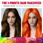 Orange Temporary Hair Color Spray - Washable & Natural One-Time Use Hair Wax for Women & Kids & Adults - Strong Hold for Halloween, Cosplay, Party, Washes Out Easily