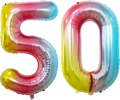 Number 50 Balloons for 50th Birthday Party Decorations, 42 Inch Jumbo Foil by GOER