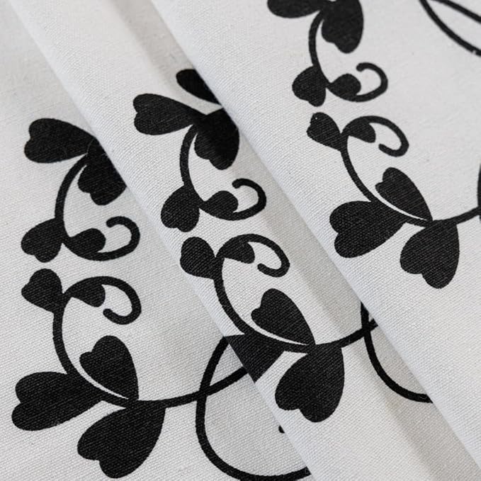 F-CHU Black Floral Curtains for Living Room Bedroom Farmhouse French Country - Image 7