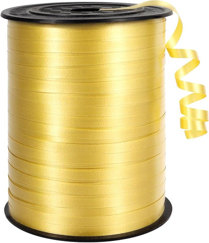 500 Yards Gold Curling Ribbon, 1/5 Inch Wide Balloons String Ribbons by Unknown
