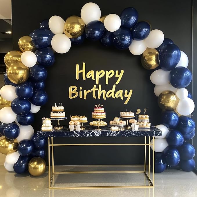 RUBFAC Blue Balloons Arch Kit Navy Blue Balloon Different Sizes 154pcs | Party - Image 7