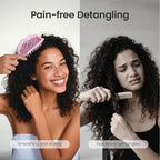 AIMIKE Glacier Detangling Brush, Pain-Free Detangler Brush for Curly Hair Wet & Dry Use, Glide Through Tangles with Ease, Vented Hairbrush for Women's 2c to 4c Curls, Pink